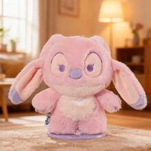 Miniso Stitch Pink-Purple Gradient Plush Magnetic Doll Soft Plush Material 2-In-1 Bag Charm & Desktop Magnetic Ornament(1 PC) - Pink - View 1