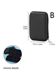 Portable Digital Camera Case(Box Only), Compact Design, Waterproof Material, Perfect For Outdoor Photography Enthusiasts And Travelers, Charger Bag, Office Essential Digital Bag, Cable Camera Bag, Electronic Data Cable Organizer, Storage Power Bank Cover, Wallet Travel Camera Bag, Waterproof Lightweight Large Capacity Portable Accessory 2026 New Year,Valentine's Day Gift For Men And Women - Black - View 17