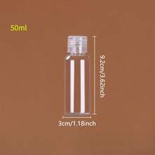 1/3/5pcs Plastic Butterfly Flip Cap Refillable Bottles, 10/20/30/50/100ml Toner/Lotion/Hand Wash Refill Bottles - Multicolor - View 7