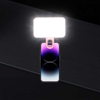 1pc Portable Rechargeable LED Clip-On Fill Light, 3 Lighting Modes, Suitable For Computer, Photography, Video Calls, Live Streaming, Multi-Scenario Use, Adjustable Brightness, Ideal Gift For Friends And Family, Rechargeable (Built-In 250mAh Battery)