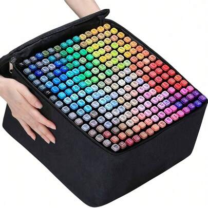 120 Colors Dual Tip Artist Alcohol Markers Set With Carrying Case - Perfect For Coloring, Drawing, Sketching, Card Making And Illustration - Perfect For Adults