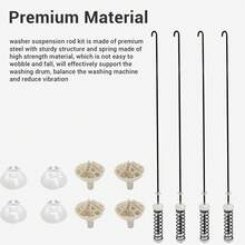 Kit de varilla de suspensión de lavadora W10780048 AP5971398, WTW4800xq2, WTW4800XQ4, compatible con Whirlpool Ken-more y - Blanco - Ver 11