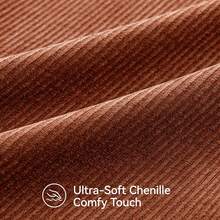 1pc Chenille Solid Striped Decorative Throw Pillow Cover, Suitable For Sofa, Living Room, Bed - Burnt Orange - View 6
