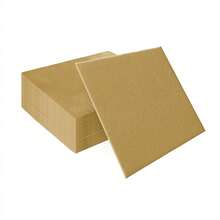 PAW - 50 Pieces Airlaid Paper Linen-Feel Napkins 16inch X 16inch, Monocolor Disposable Cloth-Like Napkins, Elegant Gold Dinner Napkins For Kitchen, Party, Wedding, Gatherings, Christmas,DinnerNapkins,Gold - Gold - View 1