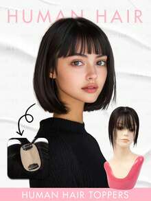 女士隐形夹式接发 - 真人发丝，直发灰渐变色，A01 和 A02 款式，完美解决头发稀疏问题，打造自然逼真的外观，有效增加发量 | 自然外观 | 牢固夹扣 - 彩色 - 查看 1