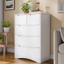 Cómoda con 3 cajones espaciosos para dormitorio, mueble con cajones Cómoda blanca para salón, dormitorio, estudio - Blanco - Ver 12