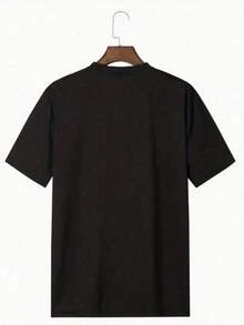 Famous Band Angelic Graphic 1Pcs All Seasons Universal Summer Outfits Men's Round Neck Short Sleeve Casual-Shirt-Shirt DILM - màu đen - Xem 2