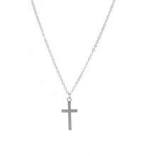 Christian Cross Pendant Necklace For Women Men Gold Plated Religious Jewelry Sweater Chain Layering Clavicle Chain Accessories Gift - Bạc - Xem 9