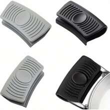 2 Pieces Set Of Silicone Rubber Pot Handle Cover, Cast Iron Frying Pan Heat-Resistant Handle, Kitchen Cookware Pot Cushion Cover, Heat-Resistant Auxiliary Handle