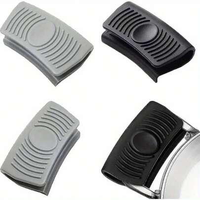 两件套硅胶橡胶锅柄套，铸铁煎锅耐热手柄，厨房炊具锅垫套，耐热辅助手柄