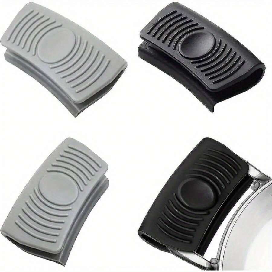 2 Pieces Set Of Silicone Rubber Pot Handle Cover, Cast Iron Frying Pan Heat-Resistant Handle, Kitchen Cookware Pot Cushion Cover, Heat-Resistant Auxiliary Handle