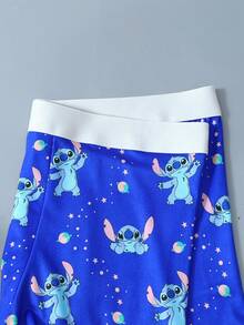 Disney 1pc Cartoon Print Underwear-Soft-Comfortable, Letter Elastic Waistband, Casual Men's Underwear - Multicolor - View 4