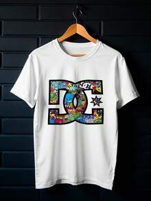 Oversized T-Shirt DC Street Collage Streetwear Unisex Ref4227 - White - View 5