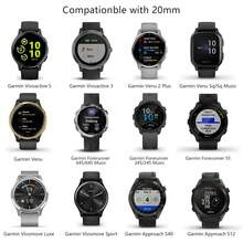 Engraved Bands Compatible With Galaxy Watch 7/FE/6/5/4 Band 40mm 44mm,Galaxy Watch 5 Pro 45mm,Galaxy Active 2,Galaxy Watch 3,Garmin Vivoactive 5 Watch Band/Vivoactive 6/3/3 Music,Venu/Venu Sq & Forerunner 55/165/245/645,20mm Soft Silicone Replacement Sport Strap For Men - 20mm - View 7