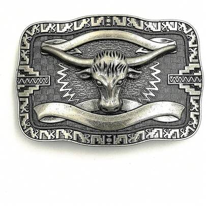 TendenciaLAXPICOL Western Cowboy - Hebilla de cinturón de cuerno largo para hombreCalidad premium
