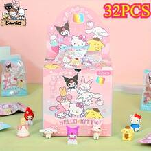 SANRIO 3 قطع/مجموعة صندوق المفاجأة، حقيبة عمياء، ممحاة بي في سي (1/4/8/32 قطعة)، دمى هالو كيتي وماي ميلودي. مناسبة كهدايا للطلاب، ديكور المنزل، هدايا الحفلات، صناديق عمياء، صناديق عمياء للجمع، ألعاب، تماثيل، هدايا عيد الميلاد وعيد الهالوين، هدايا لجوارب عيد الميلاد. - متعدد الألوان - مشاهدة 10