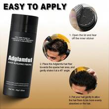 30克 Adglamful 增发纤维粉，5秒快速造型，发际线塑形纤维粉，瞬间增厚发丝，发际线定型粉，增发纤维粉，隐形增厚纤维粉，24小时持久保持浓密秀发