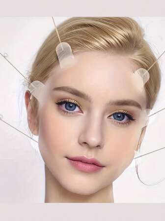 20/30/40/60/PCS - Unscented Reusable Odorless Facial Tape With 4/8PCS Adjustable Elastic Straps, Facelift Tape, Bandage Set, Invisible Facelift Tape, Adjustable Elastic Band, Can Instantly Tighten Neck, Chin And Double Chin Skin, Reusable, Small V Face Sticker Tape, Invisible Transparent Zipper Tape, Get V Face Lift Immediately, Reduce Wrinkles In Minutes! Home Use Suitable For, Travel Use, Home Use,