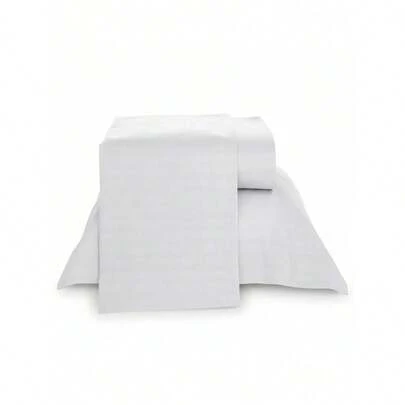 Jogo de Cama Solteiro Lepin Enxovais Stripe Branco 3 Pçs (2lençois + 1Fronha)