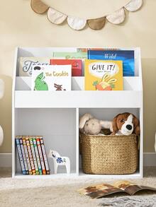 SoBuy Children Kids Bookcase Bookshelf Storage Display Shelf Rack Organizer White W73 X D30 X H80cm KMB01-W - White - View 2