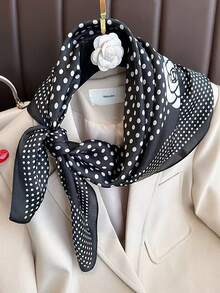 1pc Women's Casual Chain Print Bandana Scarf/Headband - Multicolor - View 9