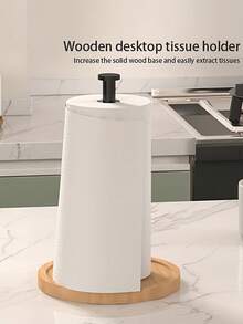 1个厨房纸巾架，台面纸巾分配器，不锈钢纸巾架带加重底座，重型台面收纳整理架，节省空间纸巾架，厨房卷纸架，壁挂式收纳架，现代厨房配件，耐用厨房用品，壁挂式分配器，厨房收纳配件 - 彩色 - 查看 3