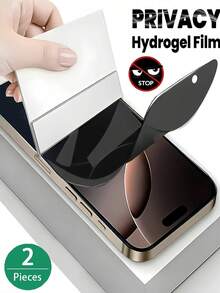 2片装隐私防窥水凝胶膜，兼容/三星Galaxy/小米/红米/华为/荣耀/POCO等机型，超清正面显示屏，侧边隐私保护，触感顺滑，防刮花，防尘，防水，防指纹，防刮花自动修复划痕，触控灵敏，易于安装。 - 黑色 - 查看 51