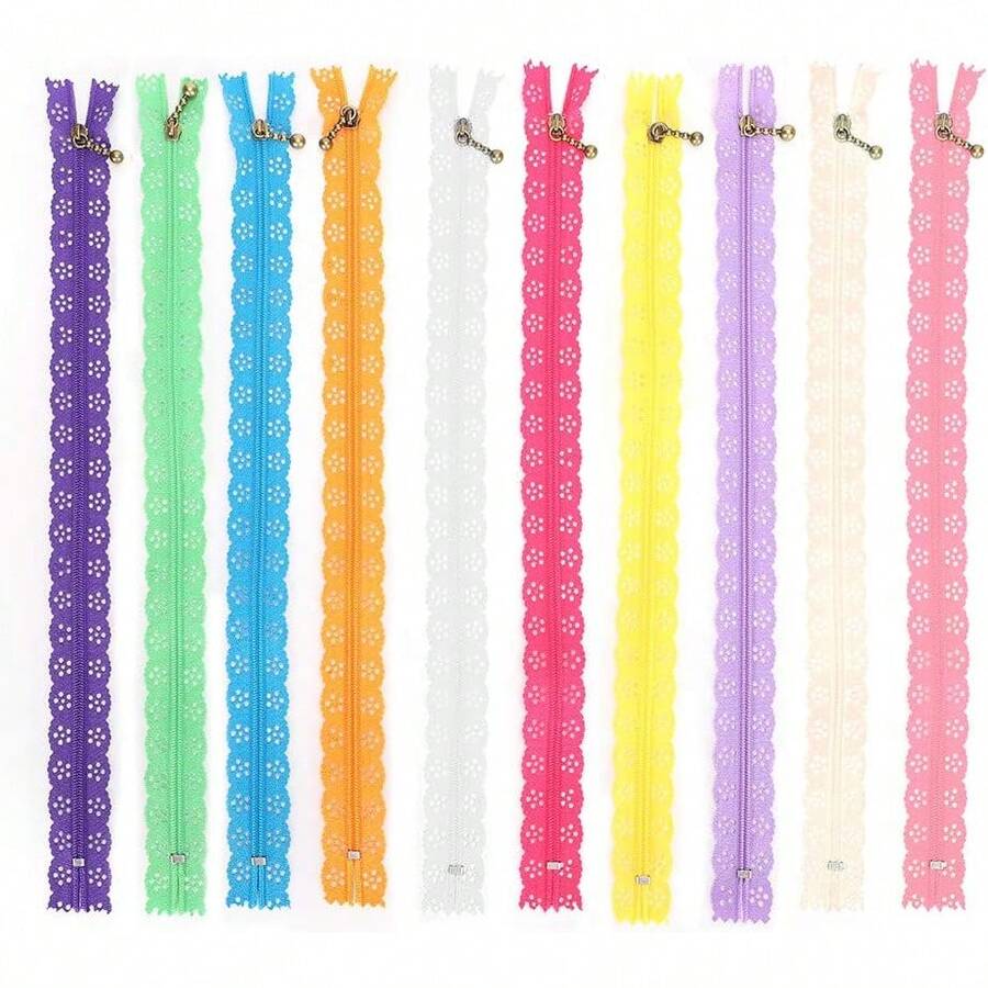 Cremalleras de Nylon para Costura, 10 Piezas, 30 x 2, Accesorios de Vestir para Bricolaje, Sastre Artesanal, Bolsa, Cama, Vestido de Novia - 1 - Ver 1