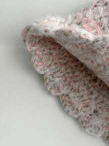 Minimalist Knitted Bucket Hat With Elegant White Bow, Women's Warm Ear Protection Large Head Circumference Knitted Hat, Sweet Cute Handmade Crochet Knitted Hat, Versatile Knitted Hat With Ear Protection, Bucket Hat