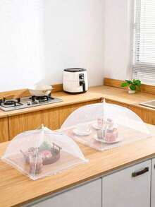 可重复使用的网状食物罩，防苍蝇蚊，适用于户外花园、蔬菜、花卉、草莓等。厨房用品 厨房配件 厨房 厨房工具 - 彩色 - 查看 7