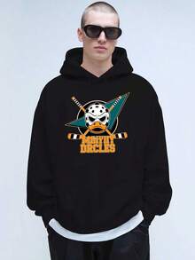 Bluzy z kapturem męskie - Czarne - Zobacz 3