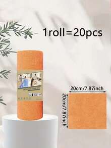 1卷可重复使用的撕取式清洁布，超细纤维清洁湿巾，洗碗布，可水洗且节省空间的设计 - 兼容纸巾架，适用于厨房、浴室、洗碗、多用途，是家庭、办公室和餐厅使用的理想选择 - 是纸巾、洗碗布、可重复使用的纸巾、清洁抹布、清洁用品的经济替代品。