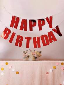 1 件生日快乐横幅拉旗、亮面生日标志派对装饰、横幅套件可重复使用生日快乐装饰带、亮面生日旗拉派对装饰生日字母横幅拉旗、生日派对背景装饰、生日快乐字母串横幅拉旗悬挂派对装饰、多种颜色 - 彩色 - 查看 2