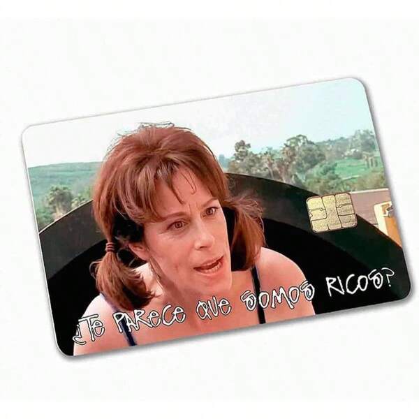 kit de 3 stickers Lois Te parece que somos ricos? malcom. para tarjeta de credito o debito