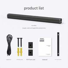 Philips TAB4010/93 Soundbar TV Soundbar Home Theater Bluetooth Speaker 2.0 Stereo Channel Black - Black - View 6