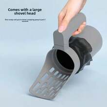 2-In-1 Cat Litter Scoop And Trash Bin Set With Integrated Bag Dispenser – Durable PP Plastic, Efficient Sifting Design, Includes 1 Rolls Of Waste Bags – All-In-One Litter Box Cleaning Tool For Easy Waste Disposal – Self Cleaning Cat Litter Box Shovel Kitten Toilet Clean Tools Cat Supplies, Perfect For Cat Owners & Multi-Pet Households - Multicolor - View 1