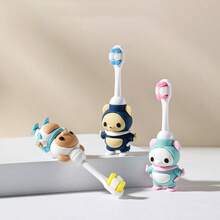 1pc Animal Shaped Children's Toothbrush - Infant Toothbrush, 0-3 Years Old Baby Toothbrush, 3-6 Years Old Toddler, Boys & Girls Soft Bristle Toothbrush, Cartoon Cute Ultra Soft - Multicolor - View 10