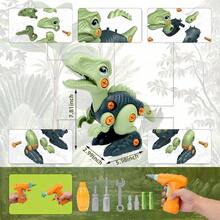 Yostyle Dinosaurios Juguetes para Nios, Juegos Construccin Armables con Taladro con Caja de Almacenamiento, Juguetes de Nios de 3 a 6 aos Didacticos, Regalo de Cumpleaos, Pascua, - inicial - Ver 3