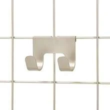 iDesign Jayce Metal Hanger Modular Grid Wall System, Storage Hooks for Kitchen, Bathroom, Bedroom, Office, Basement, Garage, Matte Black(Satin Gancho doble - Juego de 2) - Multicolor - Ver 2