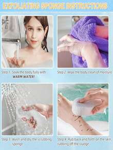 2Pcs Sponge Bath Scrubbers With Fish Scale Textured 3D Design, Gentle On Skin, Bathing Cleansing Tool,Adorable Fish-Shaped Sponge, Soft Pumice Stone For Scrubbing, Seasonal Bath Sponge For Bathing, Swimming, Cleaning,Bath Sponge Embossing Soft Bath Sponge Household Scrub Tool, Painless Exfoliation Back To School,Bathroom Gadgets; Bathing Tools - Multicolor - View 11