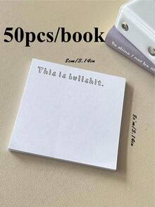 50 piezas/paquete Bloc de notas lindo, adecuado para memorandos, notas, estudio y uso diario. Bloc de notas portátil, pegatinas, pegatinas de pared, pegatinas de vinilo, decoración del hogar, decoración de primavera, que aporta un aspecto fresco y nuevo a su hogar. Pegatinas decorativas para fiestas, regalos de cumpleaños y graduación, regalos de Navidad y Año Nuevo. - Blanco - Ver 4