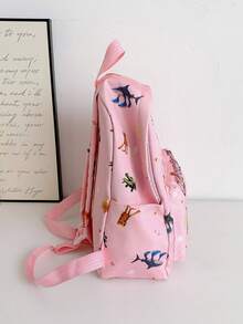 1 Stück Dieser stilvolle Nylon-Rucksack mit Reißverschluss hat ein Cartoon-Design, das vom Klassiker der Berge und Meere inspiriert ist. Sein einzigartiges Design macht ihn vielseitig und modisch. Der verstellbare Schultergurt macht ihn für den täglichen Gebrauch geeignet. Als hochwertige Tasche ist sie perfekt für Einkaufstouren von Teenagern, den Arbeitsweg und den täglichen Gebrauch. Sie eignet sich auch hervorragend als Geschenk. - Klassischer Rucksack für Berge und Meere - Übersicht 8