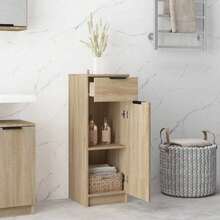 Mueble de baño vidaXL Sonoma Roble 32x33,5x90 cm - Marrón - Ver 3