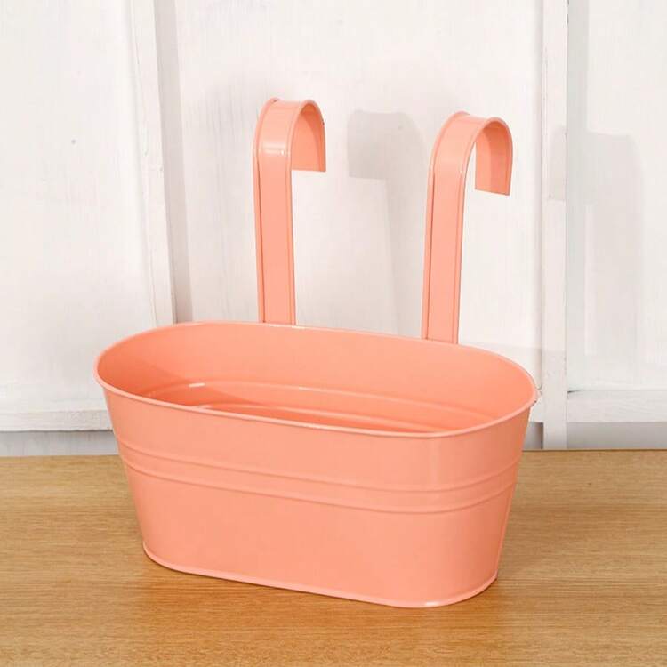 Garden 1-Pack Metal Wrought Iron Hanging Plant Pots 27 Cm X 24 Cm Metal Hanging Plant Pots With Removable Hooks, Suitable For Railings, Fences, Balconies, Wall-Mounted Plant Pots, Indoor/Outdoor Use, Suitable For Gardening Decoration. Iron Hanging Planters Are Designed For Rustic Windowsill Flower Displays. - Multicolor - View 10