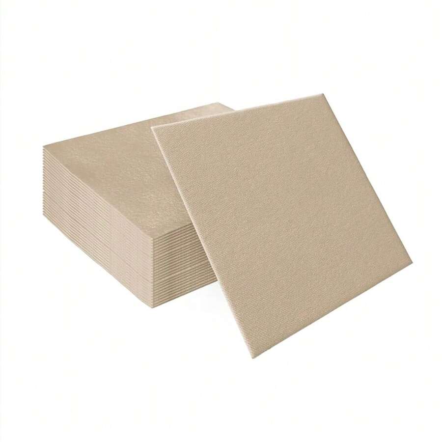 PAW - 50 Pieces Airlaid Paper Linen-Feel Napkins 16inch X 16inch, Monocolor Disposable Cloth-Like Napkins, Elegant Beige Dinner Napkins For Kitchen, Party, Wedding, Gatherings, Christmas,DinnerNapkins,Beige - 淺褐色的 - 查看 1