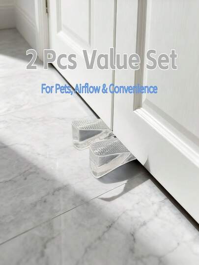 1/2 Miếng Chặn Cửa Tự Dính, Không Cần Khoan, Chống Trượt, Chặn Gió Lốc