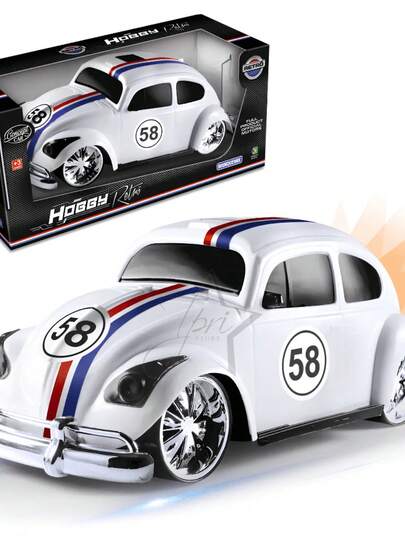 CARRINHO GRANDE INFANTIL HERBIE DE BRINQUEDO CARRO FUSCA RETRÔ CRIANÇA MENINO HOBBY MINIATURA FUSKA FUSQUINHA CARRINHOS
