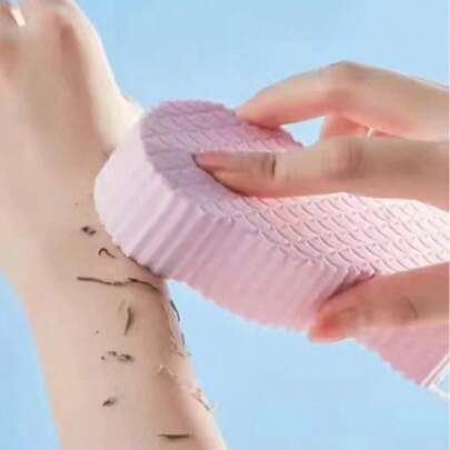 2个装鱼鳞纹理3D立体沐浴海绵，温和亲肤，沐浴清洁工具，可爱鱼形海绵，柔软浮石材质，适合沐浴、游泳、清洁等多种场合，压花柔软沐浴海绵，家用清洁工具，无痛去角质，返校季必备，浴室小工具；沐浴用品