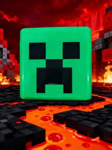 1 pezzo Scatola di immagazzinaggio stile Minecraft fai-da-te, scatola regalo di Natale, forniture per feste di Pixel Miner, adatta per conservare oggetti personali, decorazione per feste di Pixel Miner, decorazione per feste di compleanno, Natale, organizzazione di camera, auto e scrivania d'ufficio