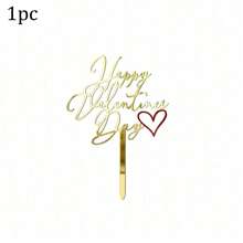 1 cái/3 cái/6 cái Đầu bánh cưới bằng Acrylic ngày lễ tình nhân dùng để trang trí bánh sinh nhật, tiệc ngày lễ tình nhân - Nhiều màu - Xem 31